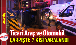 Ticari Araç ve Otomobil Çarpıştı: 7 Kişi Yaralandı!