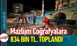 Osmaniye'de Mazlum Coğrafyalar İçin 834 Bin Lira Toplandı