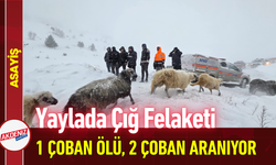 Yaylada Çığ Felaketi: 1 Çoban Ölü, 2 Çoban Aranıyor!