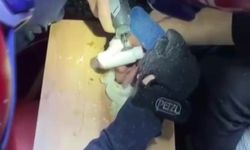 Adana'da İlginç Kurtarma: Boruyu Kesip Çıkardılar