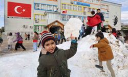 Adana'da Karne Hediyesi Dağdan Geldi: Okulda Kar Şenliği
