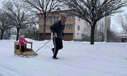 Afşinli Maratoncudan Kar Üstünde "Torunlu" Antrenman