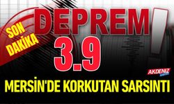 Mersin'de Korkutan Sarsıntı: 3.9 Büyüklüğünde Deprem!