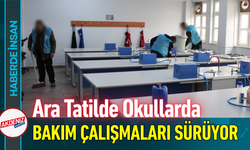 Ara Tatilde Okullarda Bakım Çalışmaları Sürüyor!