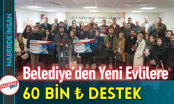 Belediye’den Yeni Evli Çiftlere 60 Bin ₺ Destek!