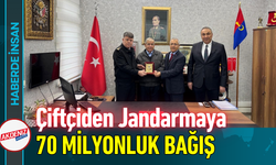 Çiftçiden Jandarmaya 70 Milyonluk Bağış!