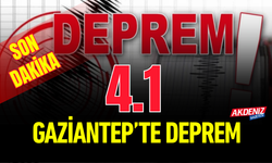 Gaziantep’te 4.1 Büyüklüğünde Deprem!