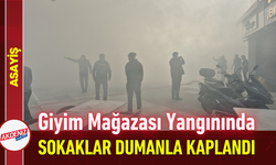 Giyim Mağazası Yangınında Sokaklar Dumanla Kaplandı!