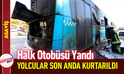 Halk Otobüsü Yandı, Yolcular Son Anda Kurtarıldı!