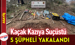 Kaçak Kazıya Suçüstü: 5 Şüpheli Yakalandı!