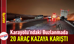 Karayolu’ndaki Buzlanmada 20 Araç Kazaya Karıştı!