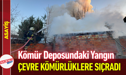 Kömür Deposundaki Yangın Çevredeki Kömürlüklere Sıçradı!