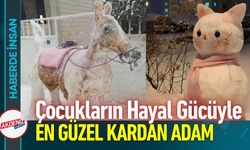 Çocukların Hayal Gücü Çermik’te Kardan Adama Dönüştü