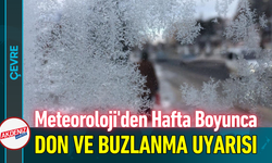 Meteoroloji'den Hafta Boyunca Don ve Buzlanma Uyarısı!