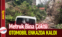 Metruk Bina Çöktü: Otomobil Enkazda Kaldı!
