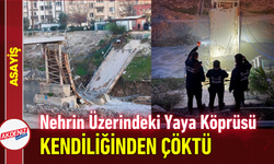 Nehrin Üzerindeki Yaya Köprüsü Kendiliğinden Çöktü!