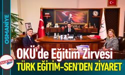 Osmaniye'de Türk Eğitim-Sen Heyeti OKÜ Rektörü İle Beraber