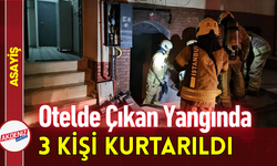 Otelde Çıkan Yangında 3 Kişi Kurtarıldı!