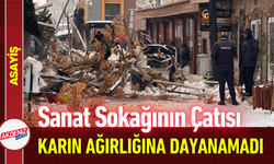 Sanat Sokağının Çatısı Karın Ağırlığına Dayanamadı!