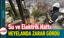 Su ve Elektrik Hattı Heyelanda Zarar Gördü!