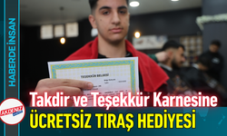Takdir ve Teşekkür Karnesine Ücretsiz Tıraş Hediyesi!