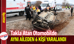 Takla Atan Otomobilde Aynı Aileden 6 Kişi Yaralandı!
