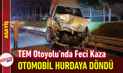 TEM Otoyolu’nda Feci Kaza: Otomobil Hurdaya Döndü!