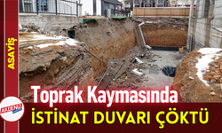 Toprak Kaymasında İstinat Duvarı Çöktü!