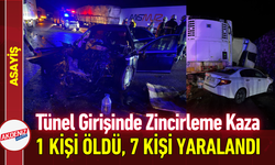 Tünel Girişinde Zincirleme Kaza: 1 Ölü, 7 Yaralı!