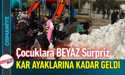 Osmaniye Toprakkale'de Çocuklara Kar Sürprizi!