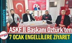 Osmaniye ASKF'den 7 Ocak Engellilere Ziyaret