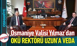 Osmaniye Vali Yılmaz’dan OKÜ Rektörü Uzun’a Veda