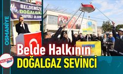 Osmaniye'de Belde Sakinlerinin Doğalgaza Sevinci