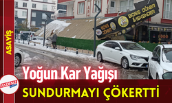 Yoğun Kar Yağışı Sundurmayı Çökertti!