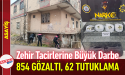 Zehir Tacirlerine Büyük Darbe: 854 Gözaltı, 62 Tutuklama!