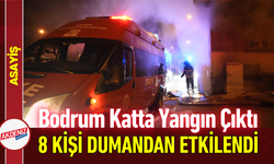 Bodrum Katta Yangın Çıktı: 8 Kişi Dumandan Etkilendi!