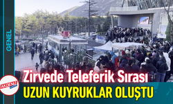 Zirvede Teleferik Sırası: Uzun Kuyruklar Oluştu!