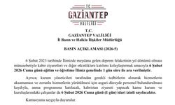 Gaziantep'te 6 Şubat'ta Eğitime Deprem Arası!
