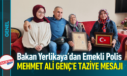 Bakan Yerlikaya’dan Emekli Polis Mehmet Ali Genç'e Taziye Mesajı!