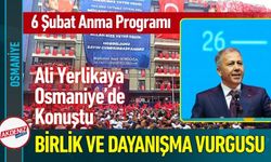 Osmaniye’de 6 Şubat Anması'nda Bakan Yerlikaya Konuştu