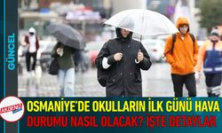 Osmaniye’de Okulların İlk Günü Hava Durumu Nasıl Olacak?