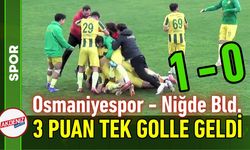 Osmaniyespor, üç puanı tek golle aldı