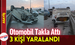 Otomobil Takla Attı: 3 Kişi Yaralandı!
