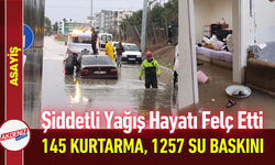 Şiddetli Yağış Hayatı Felç Etti: 145 Kurtarma, 1257 Su Baskını!