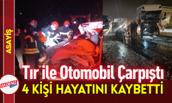 Tır ile Otomobil Çarpıştı: 4 Kişi Hayatını Kaybetti!