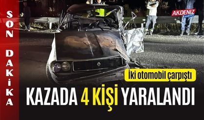 OSMANİYE'DE İKİ OTOMOBİL ÇARPIŞTI: 4 YARALI