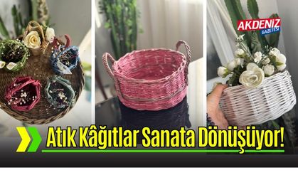 Osmaniye'de Emine Atasoy, Atık Kâğıtları Sanata Dönüştürüyor