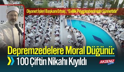 Adıyaman’da Depremzedelere Moral Düğünü: 100 Çiftin Nikahı Kıyıldı