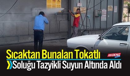 Sıcaktan Bunalan Tokatlı Soluğu Tazyikli Suyun Altında Aldı