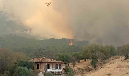 Denizli-Aydın il sınırında 4 gündür söndürülemeyen yangında bir köy tahliye ediliyor